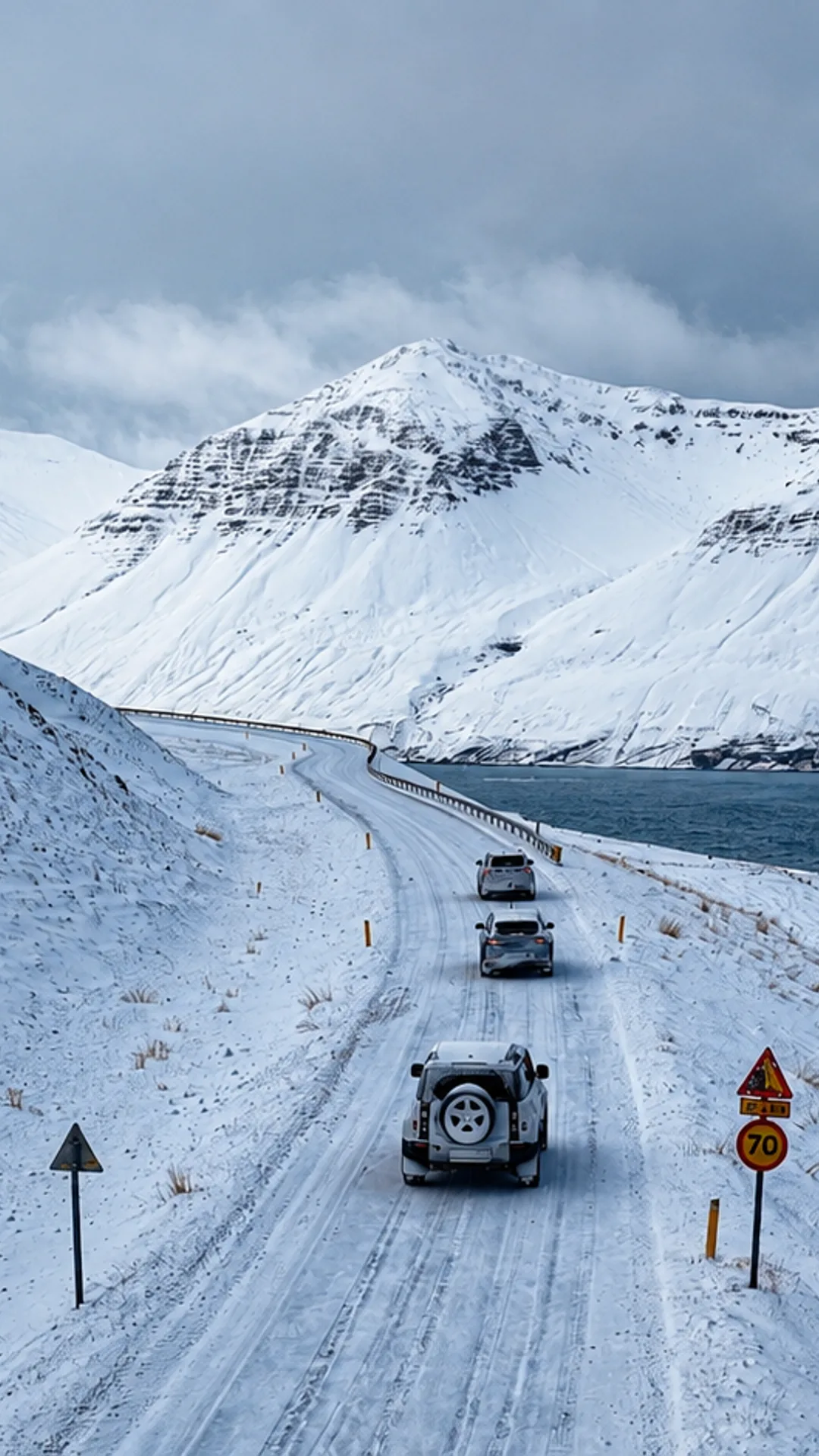 Epic Road Trips 4x4 convoy crossing volcanic terrain in Iceland